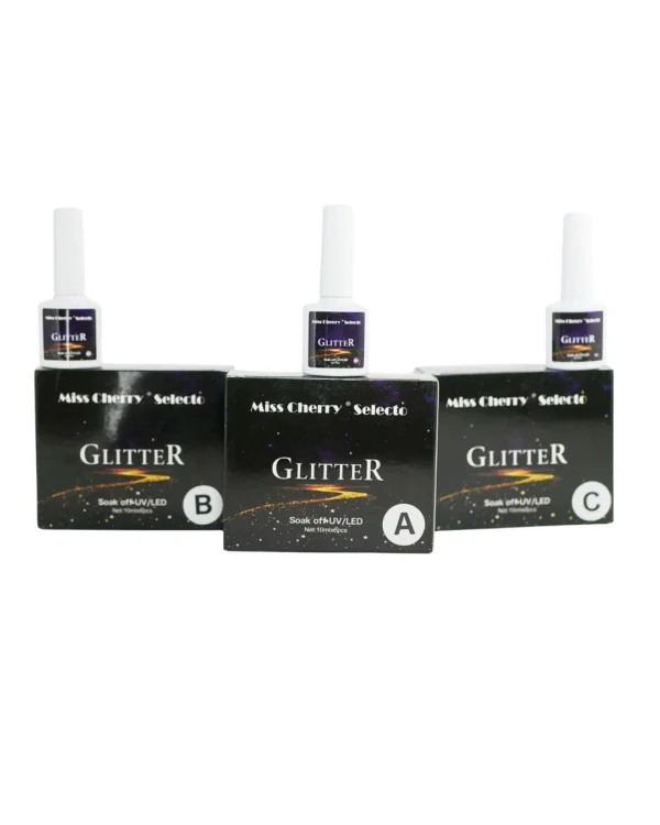 Gel Gama Glitter Miss Cherry 6 pzas
