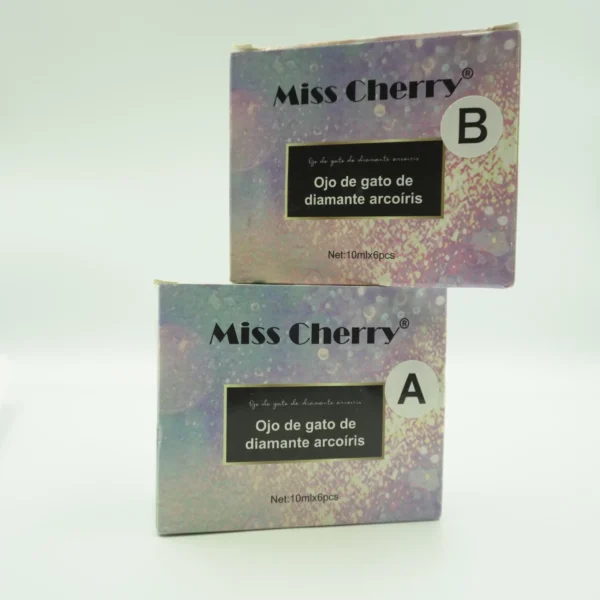 Gel Gama Ojo de Gato de Diamante Arcoiris Miss Cherry 06 pzas