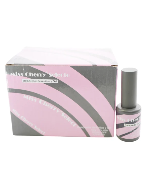 Removedor de Acrílico y Gel Miss Cherry caja 12 pzas