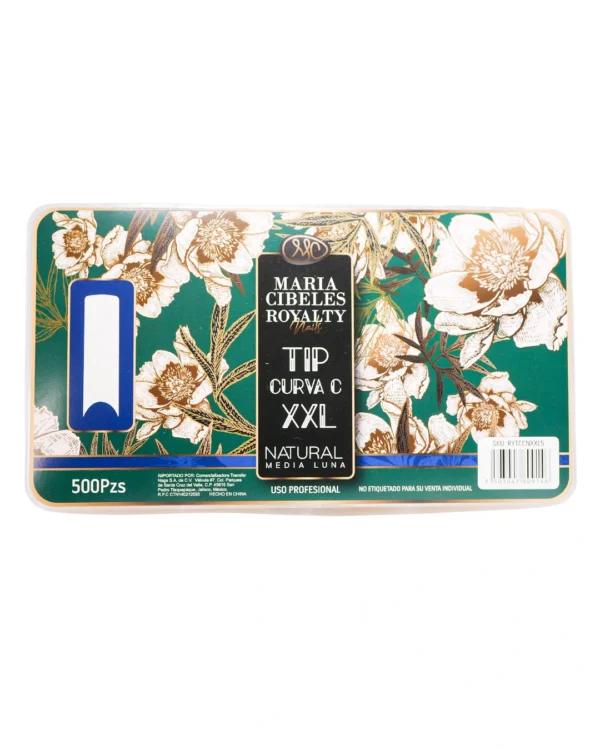 Tip Natural Media Luna Curva C XXL Maria Cibeles 500 pzas