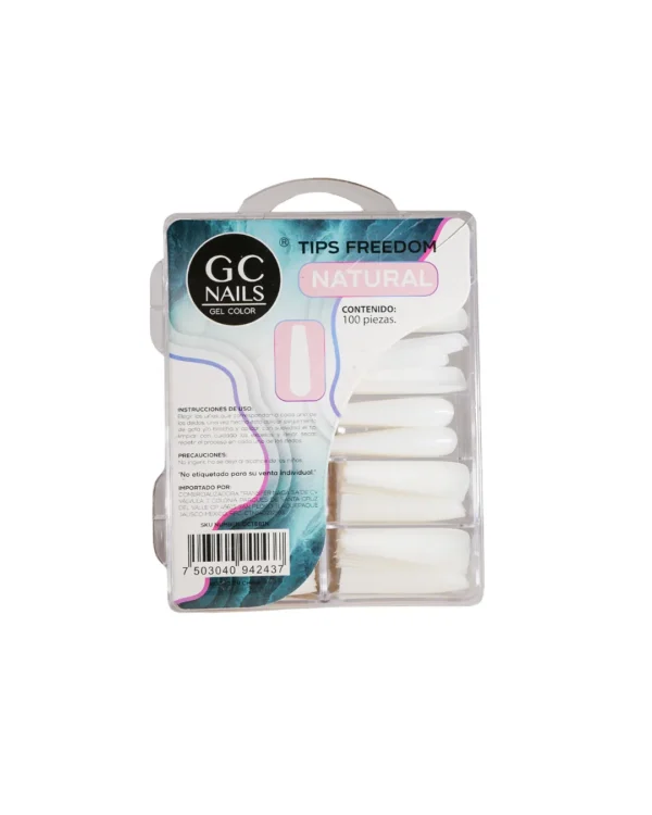Tips Freedom Natural GC Nails 100 pzas