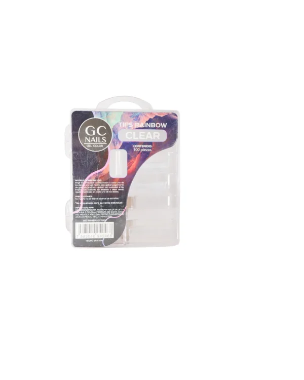 Tips Rainbow Clear GC Nails 100 pzas