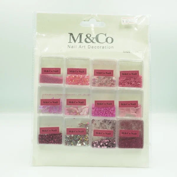 Blister de decoración de uñas M&CO Set de 12 compartimentos #4