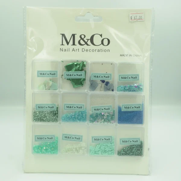 Blister de decoración de uñas M&CO Set de 12 compartimentos #2