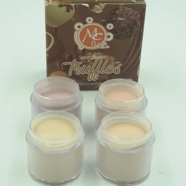 Colección de acrilicos Sweet Collection Truffles 07 gr. MC Nails 04 pzas