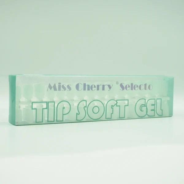 Tip cuadrado cristal Soft Gel / Press - on Verde Miss Cherry