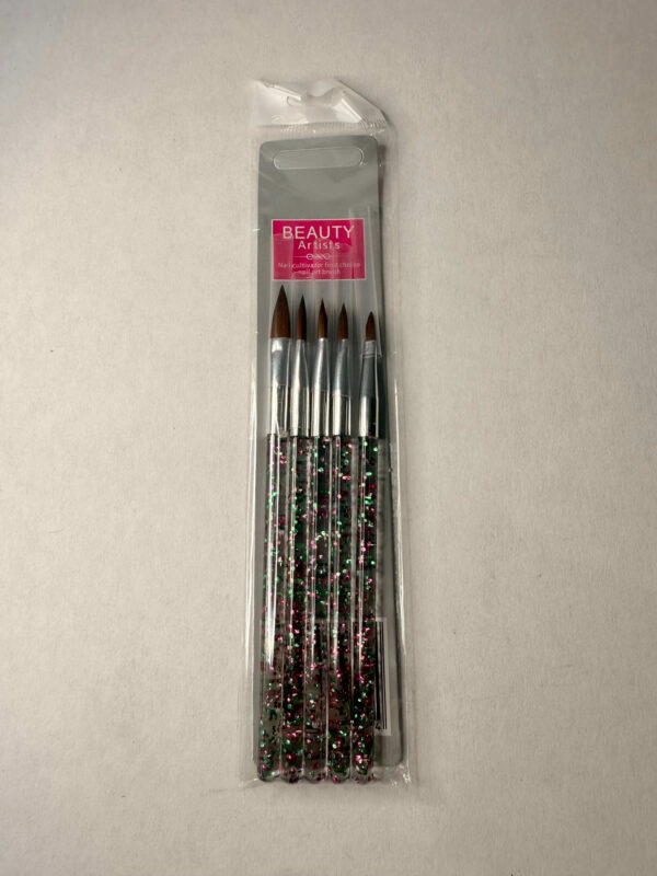 Set De 05 Pinceles Para Acrílico Sintetico